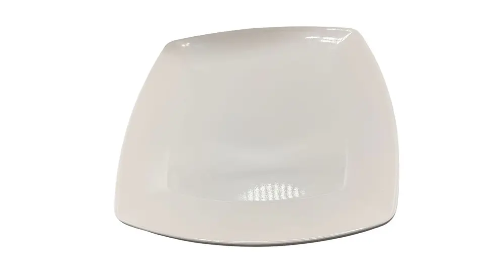 Plato Melamina Blanco Cuadrado Premium 23 cm 1