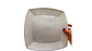 Plato Melamina Blanco Cuadrado Premium 23 cm - Miniatura 2