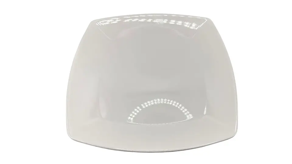 Plato Melamina Blanco Cuadrado Elegante 25 cm 3