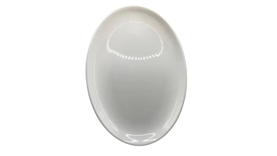Plato Melamina Blanco Ovalado Elegante 28 Cm 3