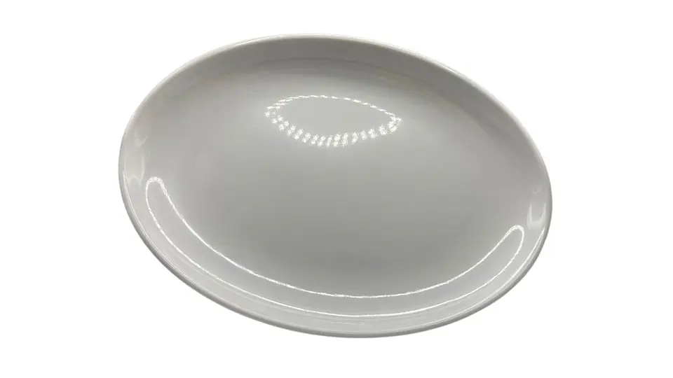 Plato Melamina Blanco Ovalado Elegante 28 Cm 4
