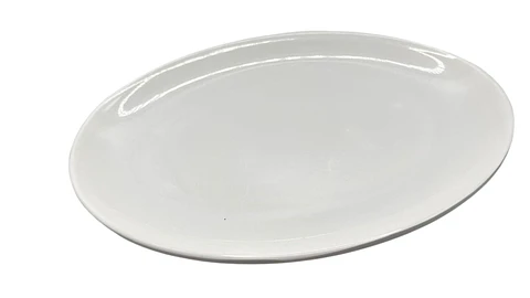 Plato Ovalado Melamina Blanca Premium Para Servir 30 CM