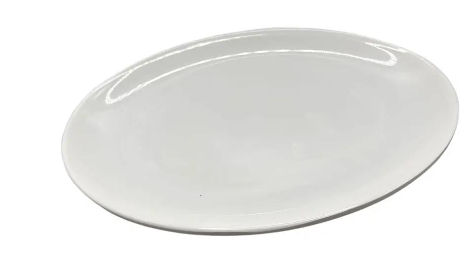 Plato Ovalado Melamina Blanca Premium Para Servir 30 CM 1