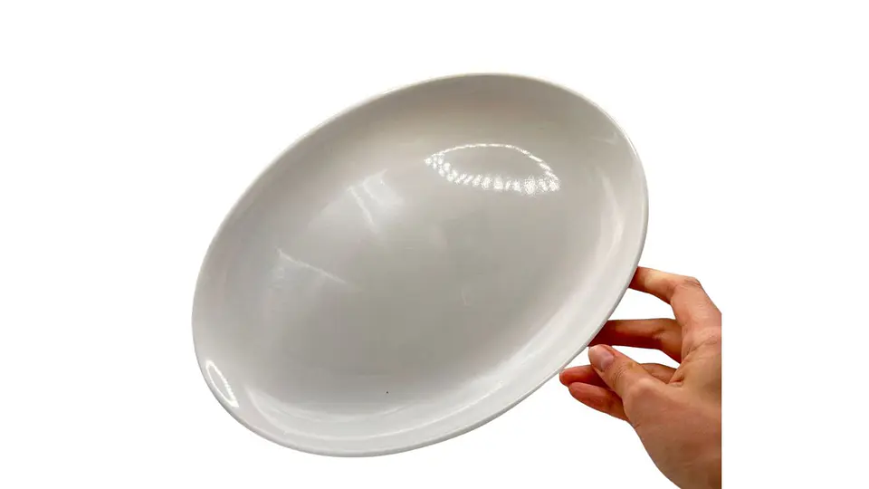 Plato Ovalado Melamina Blanca Premium Para Servir 30 CM 5