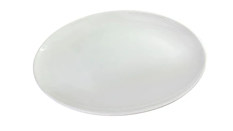 Plato Ovalado Grande Melamina Blanca 36 cm Elegante
