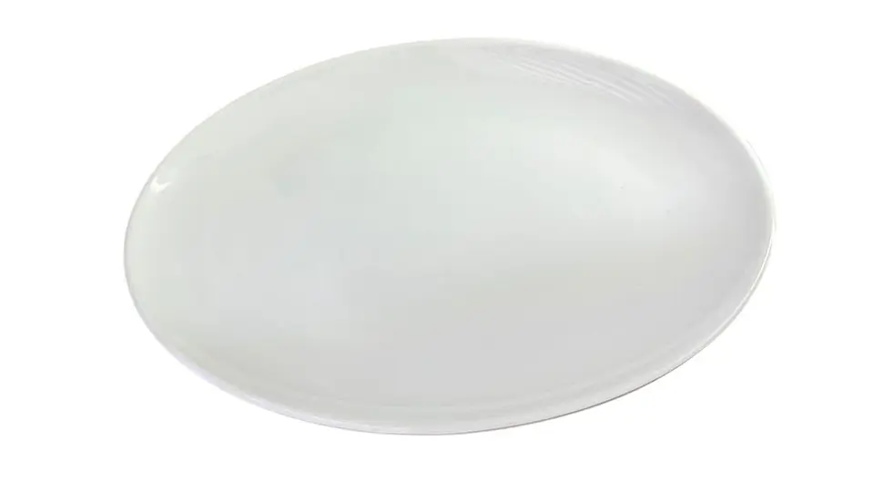 Plato Ovalado Grande Melamina Blanca 36 cm Elegante 1