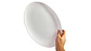 Plato Ovalado Grande Melamina Blanca 36 cm Elegante - Miniatura 3