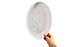 Plato Ovalado Grande Melamina Blanca 36 cm Elegante - Miniatura 4