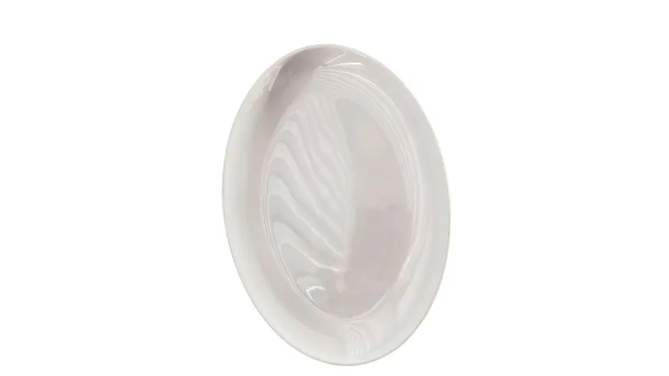 Plato Ovalado Grande Melamina Blanca 36 cm Elegante 5