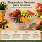 Frutero De Vidrio Transparente Decorativo Centro De Mesa - Miniatura 4