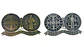 Medalla San Benito Decorativa de Mesa 8 cm Dorada - Miniatura 2