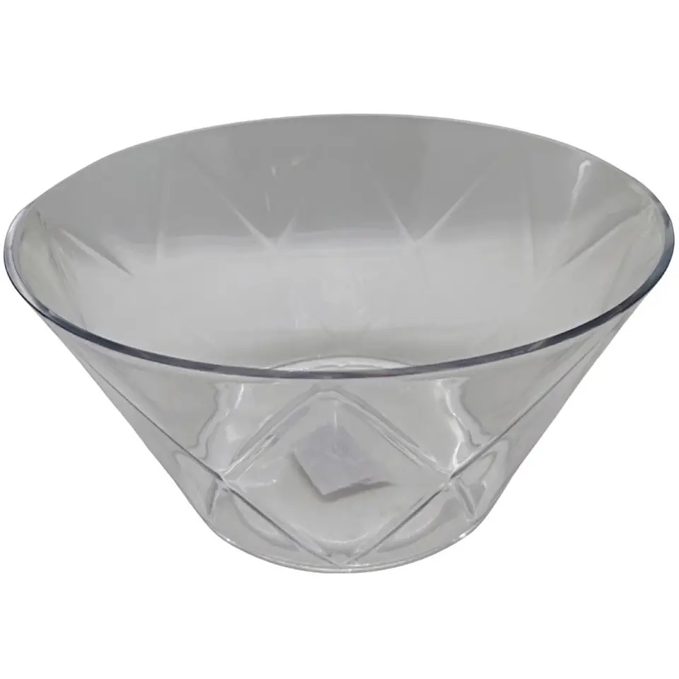 Bowl Acrílico Transparente Grande Para Frutas Ensaladas Y Postres 1