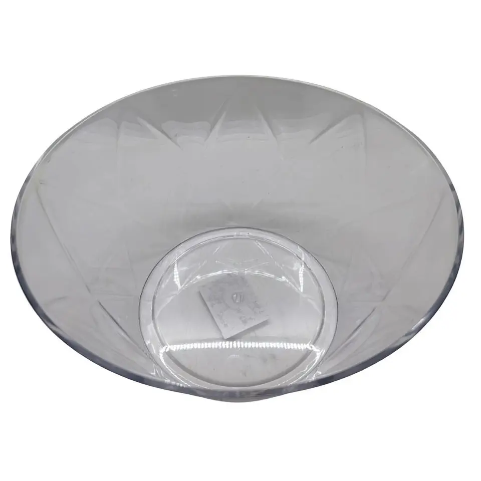 Bowl Acrílico Transparente Grande Para Frutas Ensaladas Y Postres 2