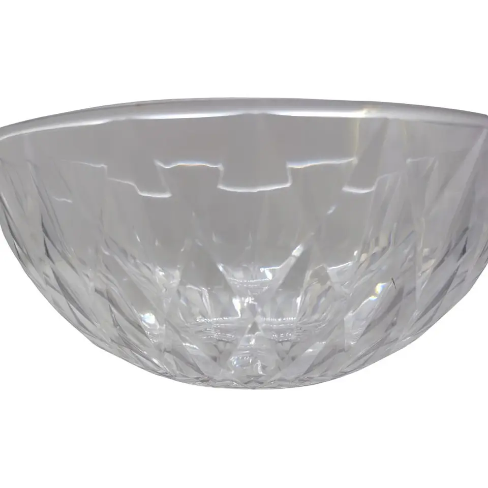 Bowl Redondo Acrílico Transparente Para Ensaladas Frutas 3