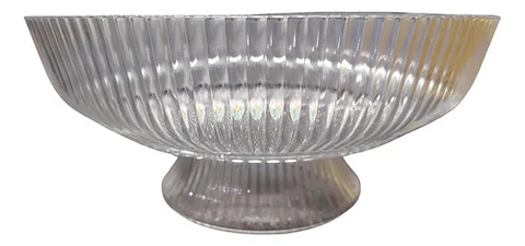 Frutero De Vidrio Transparente Decorativo Centro De Mesa Transparente