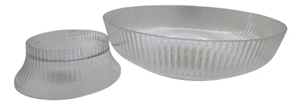 Frutero De Vidrio Transparente Decorativo Centro De Mesa Transparente 4