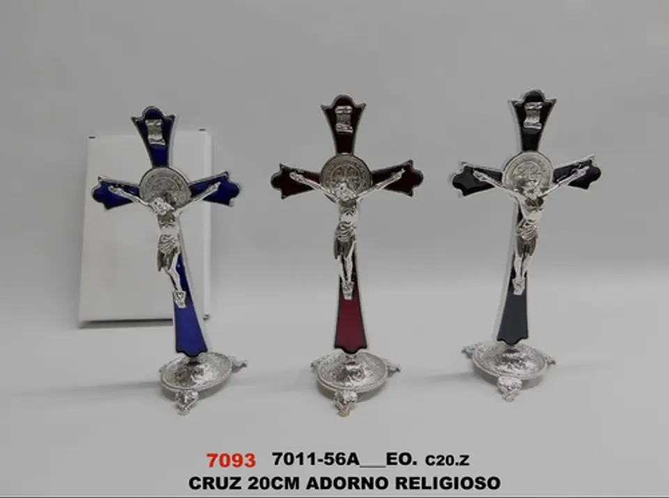 Crucifijo San Benito Premium De Mesa-elegancia Y Protección 7