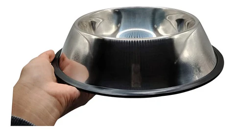 Plato De Acero Inoxidable Antideslizante 22 X 5 Cm