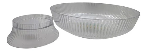 Frutero Acrílico Transparente Decorativo Centro De Mesa Mode