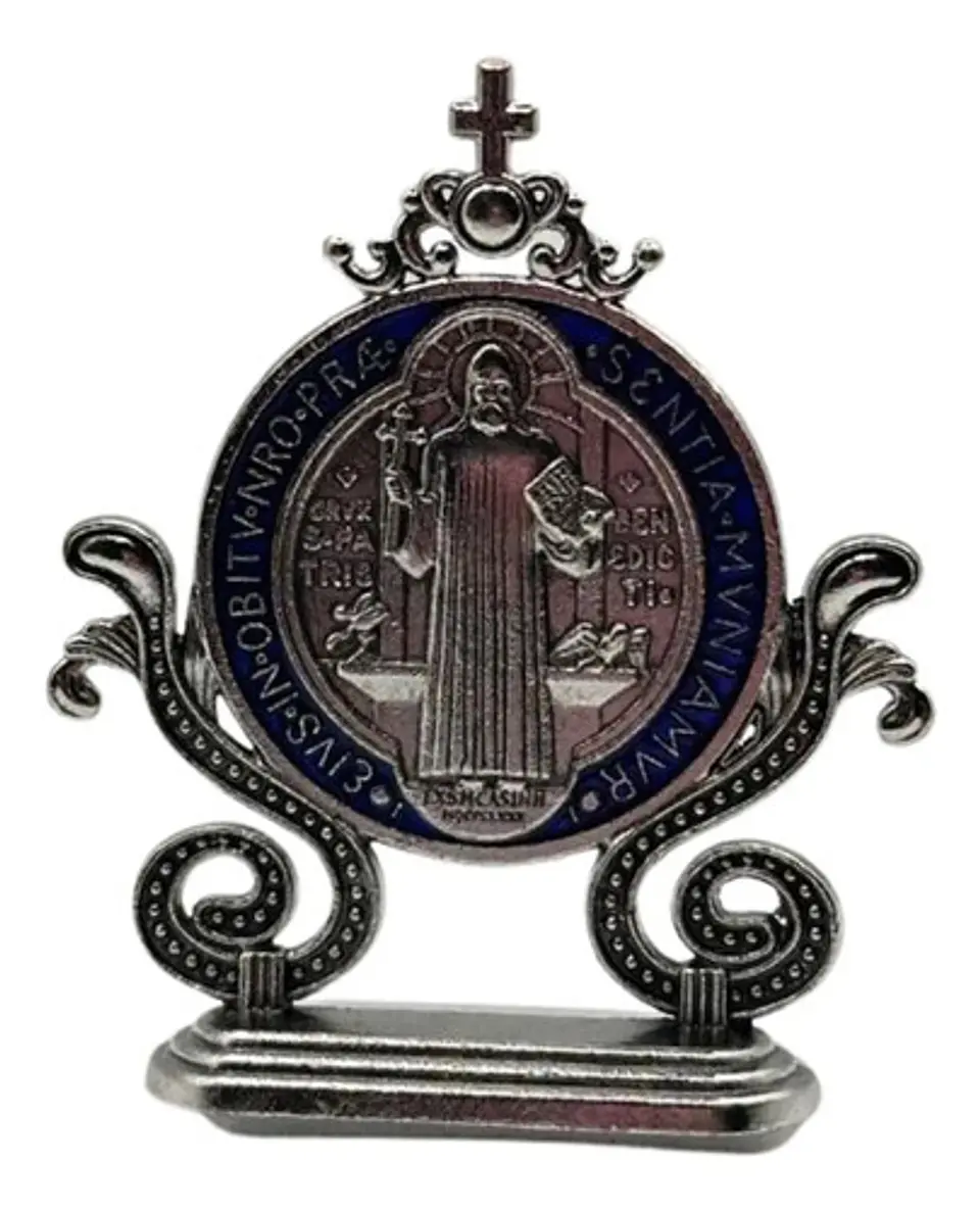 Medalla Católica San Benito Decorativa Para Escritorio 1