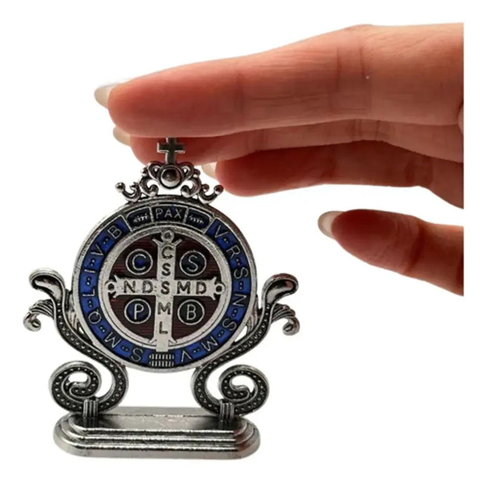 Medalla Católica San Benito Decorativa Para Escritorio 3