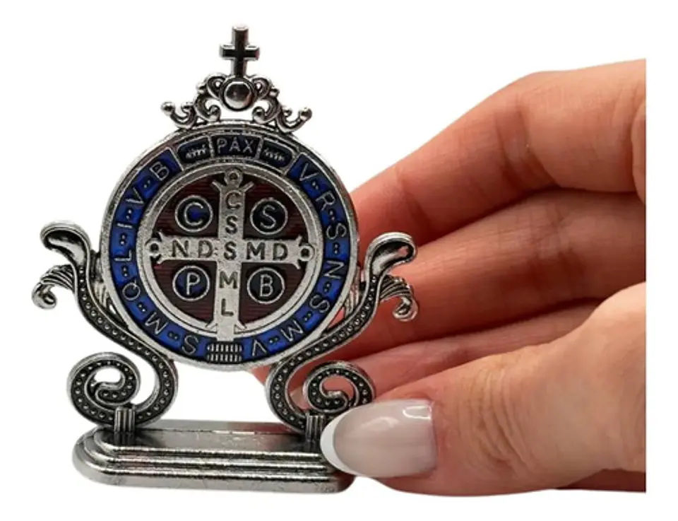 Medalla Católica San Benito Decorativa Para Escritorio 7