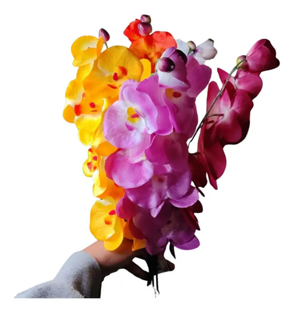 Orquídea Artificial Grande De Seda Realista Para Decoración 5