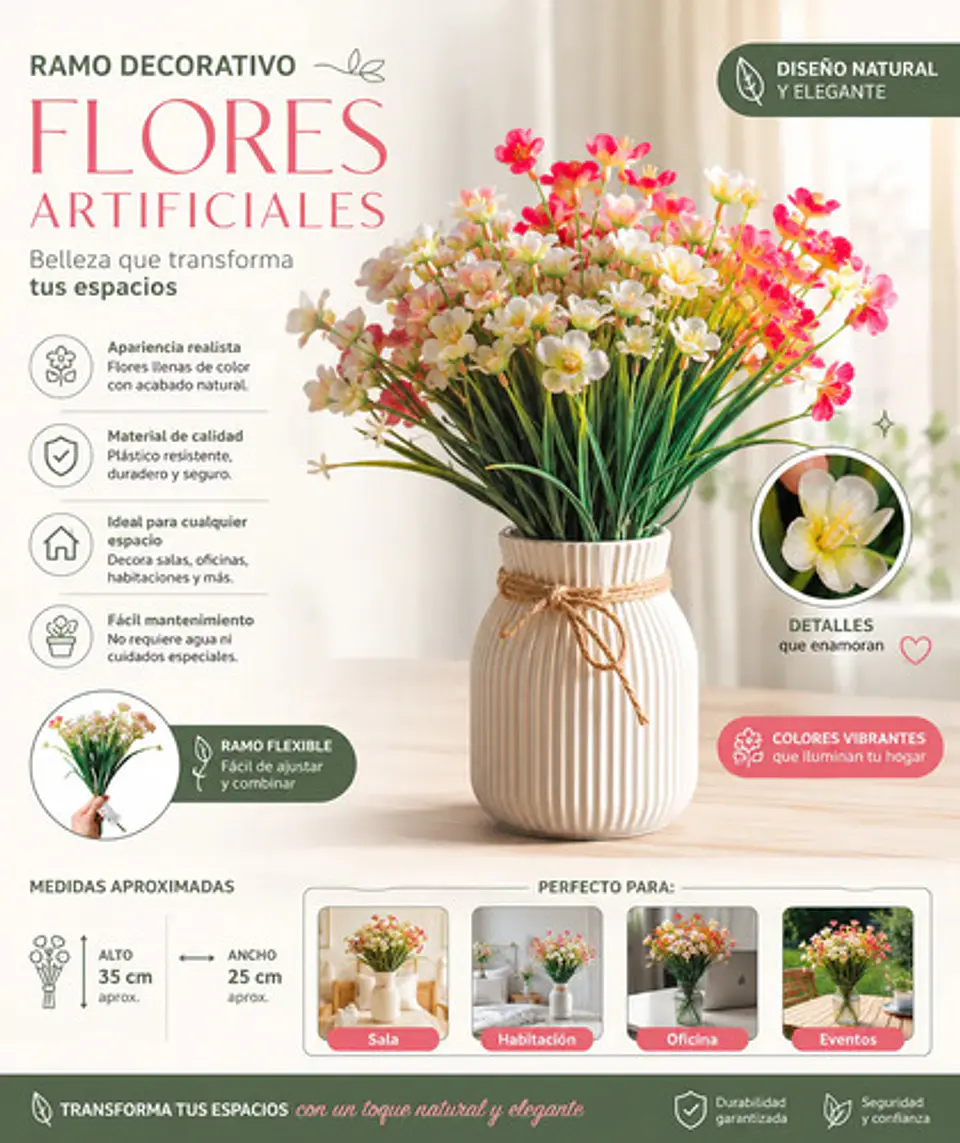 Flores Artificiales Premium | Belleza Que Nunca Se Marchita 2