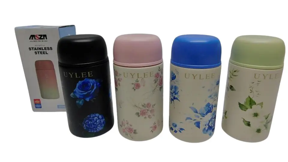 Termo Mini Acero Inoxidable 200 ml Diseño Floral 1