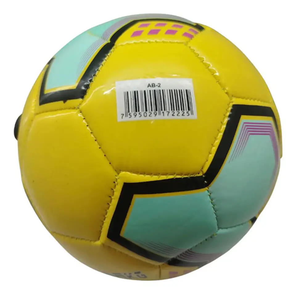 Balón Fútbol Sialerkg Tamaño 1 Cuero Sintético Resistente Amarillo 4