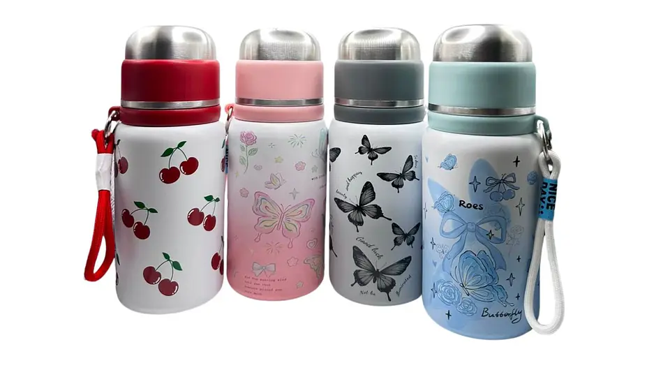 Termo Acero Inoxidable 500 ml Diseño Floral Portátil 4