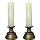 Juego 2 Velas Decorativas Con Portavelas Elegante 24 Cm - Miniatura 1
