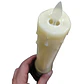 Juego 2 Velas Decorativas Con Portavelas Elegante 24 Cm - Miniatura 3