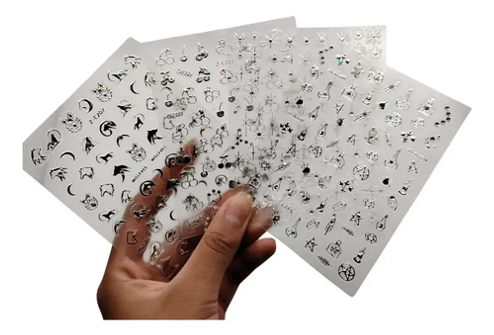 Pegatinas 5d Para Uñas Nail Art Diseños Exclusivos X6 Lámina Pegatinas 3