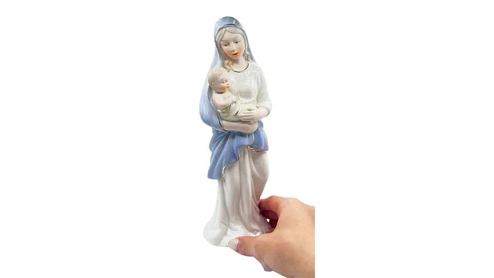 Figura Religiosa Virgen María Con Niño Jesús Decorativa 4