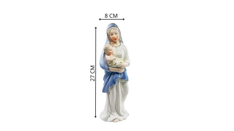Figura Religiosa Virgen María Con Niño Jesús Decorativa 5