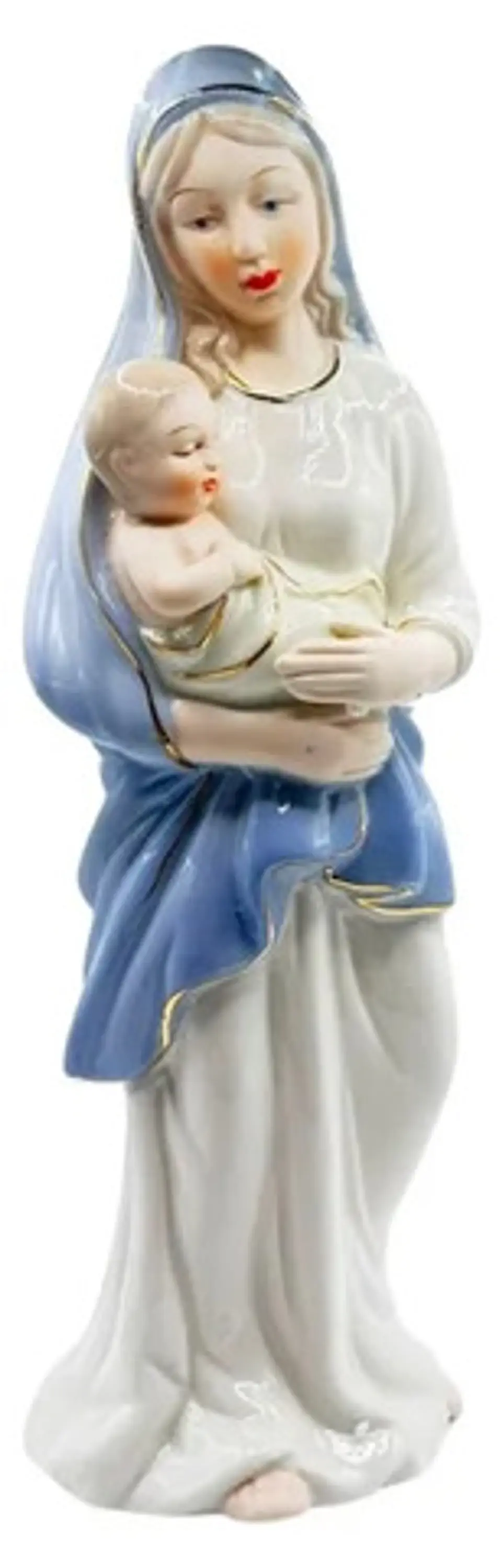 Figura Virgen Con Niño Jesús 26.5 Cm Decoración Religiosa 6