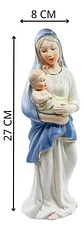 Figura Virgen Con Niño Jesús 26.5 Cm Decoración Religiosa - Miniatura 7