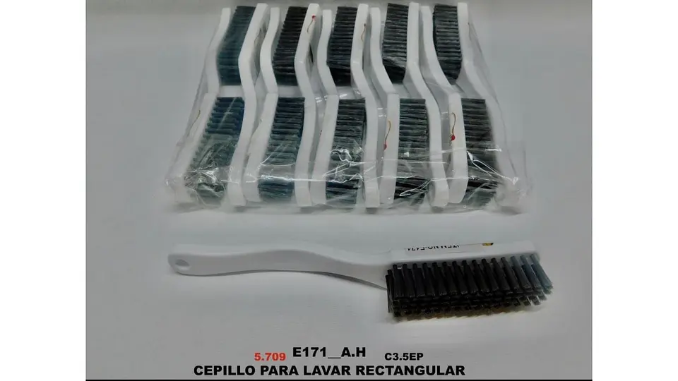 Cepillo Rectangular Para Lavar Cocina Cerdas Resistentes 6