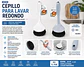 Cepillo Para Lavar Ollas Platos Y Sartenes Cerdas Firmes Blanco - Miniatura 2