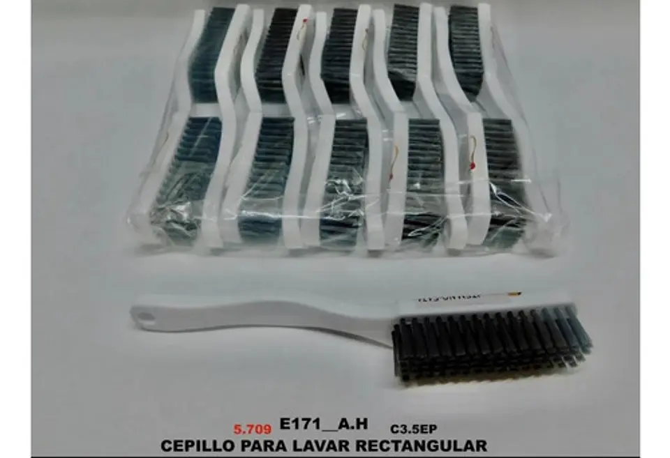 Cepillo Para Lavar Platos Ollas Y Sartenes Cerdas Firmes Blanco 7