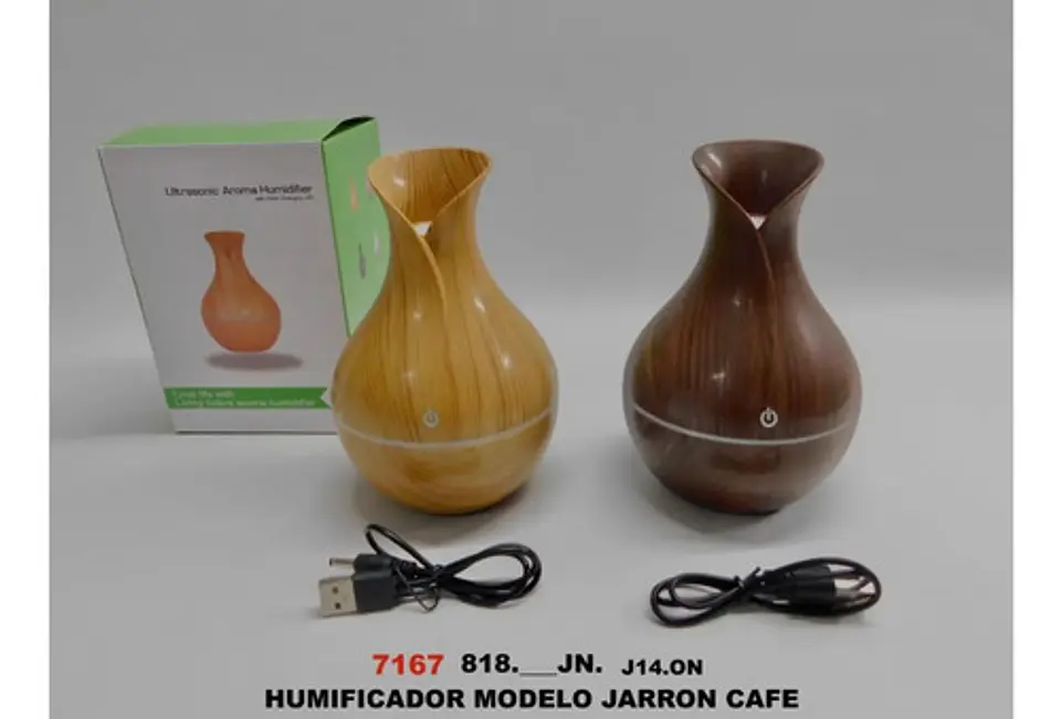 Humidificador Decorativo Tipo Jarrón Con Luz Led Y Usb 7