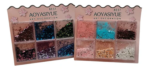 Set De Glitter Para Uñas Maquillaje Manualidades 6 Colores