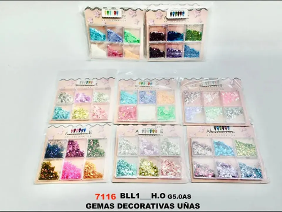 Set De Glitter Para Uñas Maquillaje Manualidades 6 Colores 7
