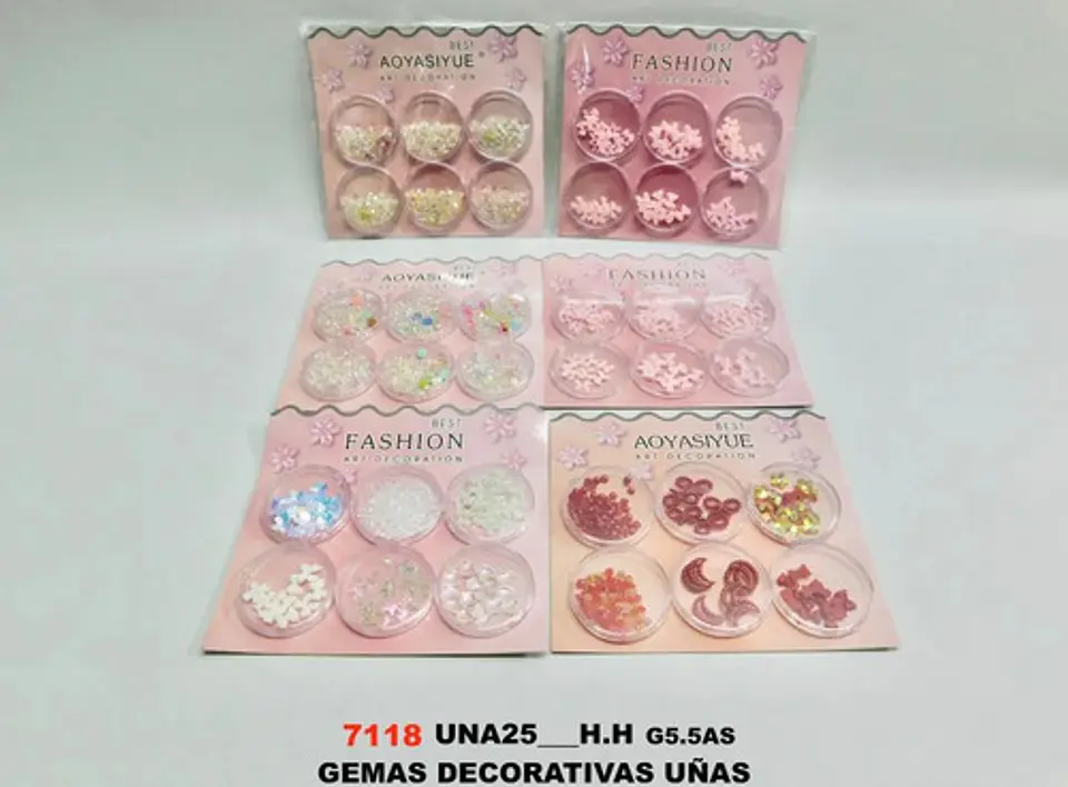 Kit Nail Art Decoración Para Uñas Con Adornos Surtidos 6
