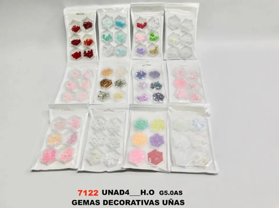 Set Decoración Para Uñas Nail Art Con Figuras 3d Y Cristales 6