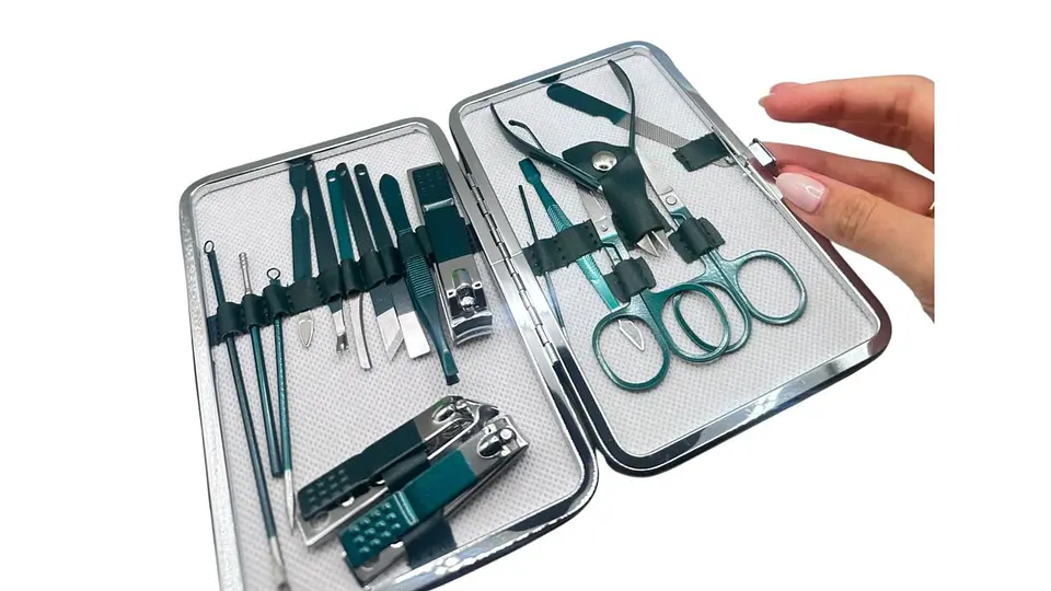 Set De Manicure 18 Piezas Estuche Portátil Acero Inoxidable 4