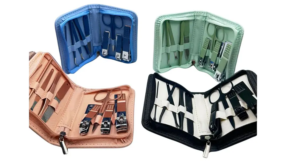 Set De Manicure 9 Piezas Acero Inoxidable Con Estuche 4