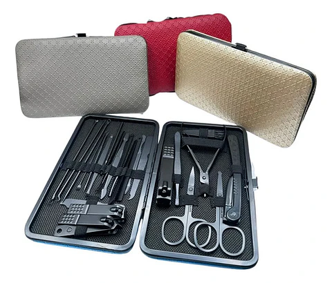 Estuche Manicure Y Pedicure 24 Piezas Acero Inoxidable