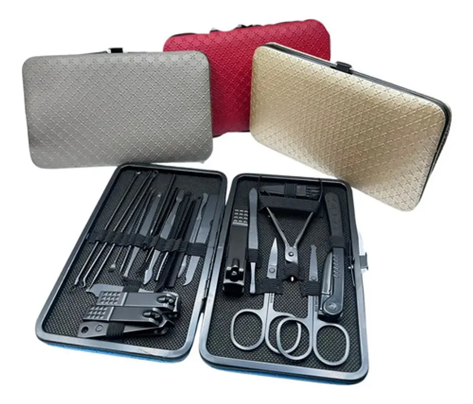 Estuche Manicure Y Pedicure 24 Piezas Acero Inoxidable 1